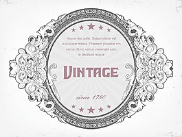 花卉矢量葡萄酒标签