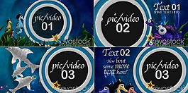 可爱海底世界AE展示模板