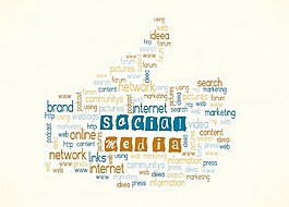 社会媒体插画矢量