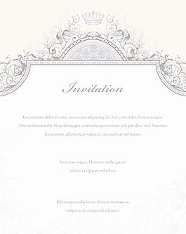老式的邀请矢量插画
