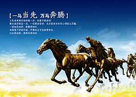一马当先，万马奔腾