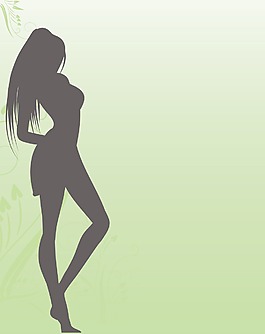 花卉背景性感的女人