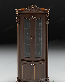 3D角形酒柜模型