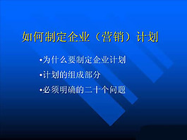 企业营销计划PPT