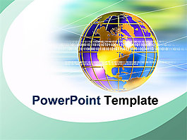 彩色地球企业ppt模板