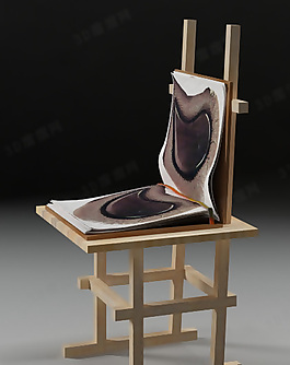3D画架模型