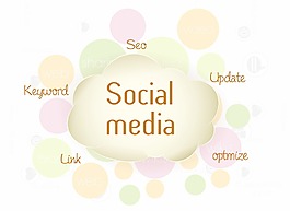 社会媒体插画矢量