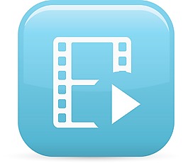 播放电影元素光泽图标