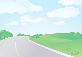 无限的道路矢量插画