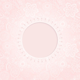 观赏圆形花边帧背景为庆祝活动
