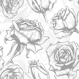 与老式的花朵图案矢量元素