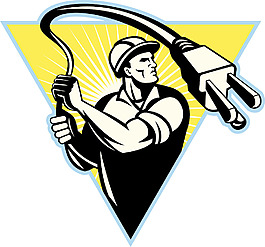 电工电气插头内三角形的套索