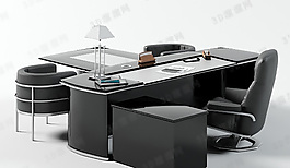 3D桌椅组合模型