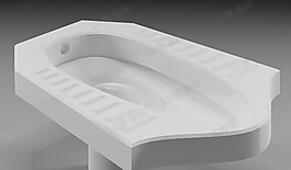 3D蹲便池模型