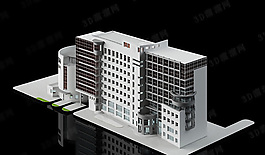 3D住宅楼模型