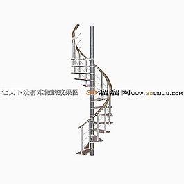 3D旋转楼梯模型