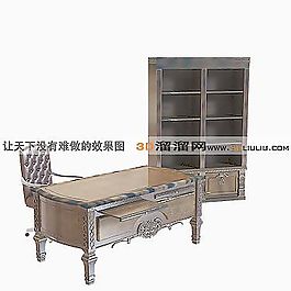 3D桌椅组合模型