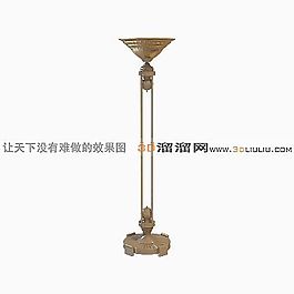 3D铁艺落地灯模型