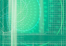 绿色数字摘要向量