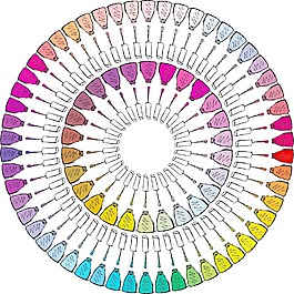 彩色指甲油矢量插画草图