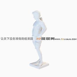 3D雕塑人模型