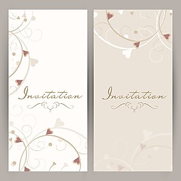 花卉装饰的请柬