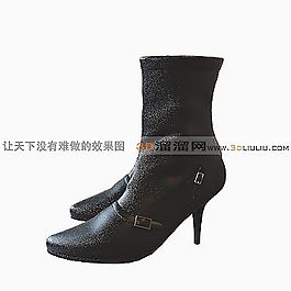 3D女靴鞋模型