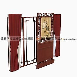 3D屏风模型
