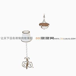 3D落地灯模型