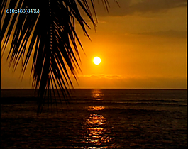 海边夕阳
