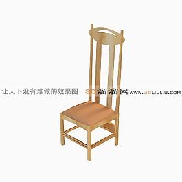 3D高背椅模型