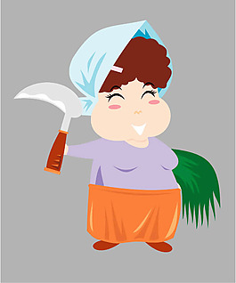 辛勤劳作的阿姨