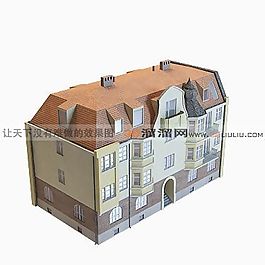 3D住宅楼模型