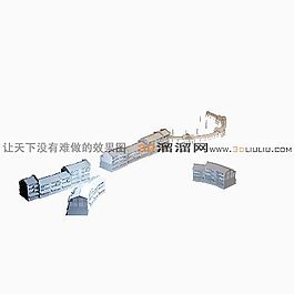 3D住宅楼模型