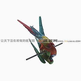 3D鹦鹉模型