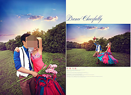 拥抱大自然婚纱模板