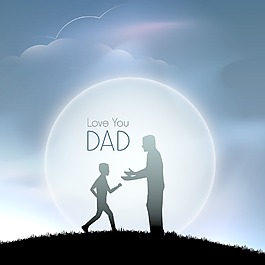 快乐的父亲节贺卡或背景