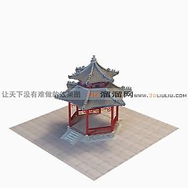 3D凉亭模型