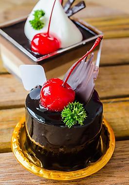 甜点巧克力蛋糕