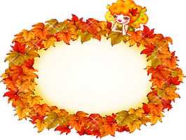 红色枫叶花环PPT模板