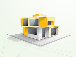 三维概念建筑住宅设计