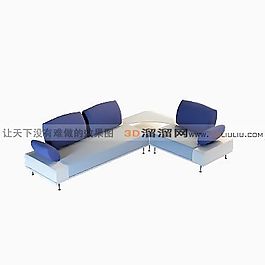 3D多人沙发模型