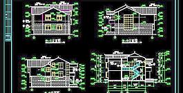 某山庄独立三层别墅剪力墙结构建筑施工图 12x14
