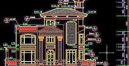 坡道三层别墅建筑施工图 12x14