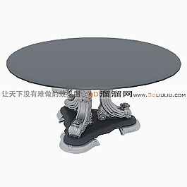 3D圆桌模型