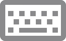 计算机键盘笔画图标