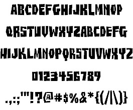 圆锯AOE字体