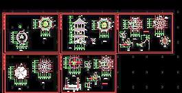 全套八角亭建筑施工图