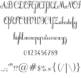 cursif字体