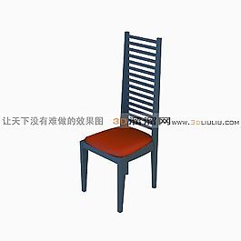 3D高背椅模型